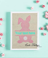 Bunny Split Design DIGITAL Embroidery File, 4 sizes